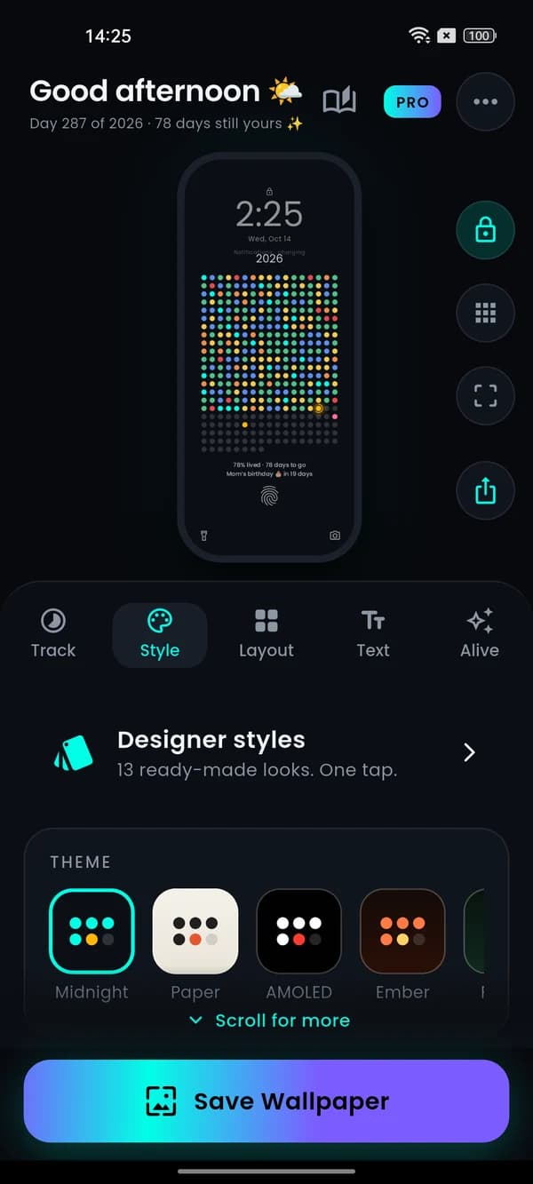 Themes & colours